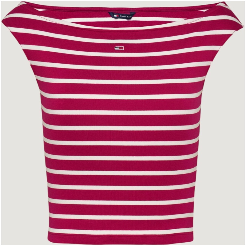 TOMMY JEANS Boat neck top ss